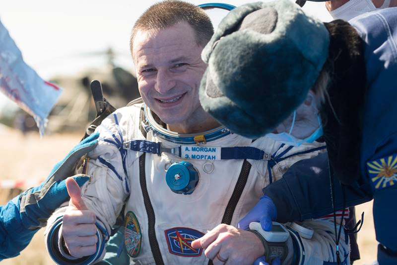 NASA, NASA astronauts, ISS, International Space Station, Soyuz landing, Kazakhstan, space, Jessica Meir, Andrew Morgan, Oleg Skripochka, ISS crew