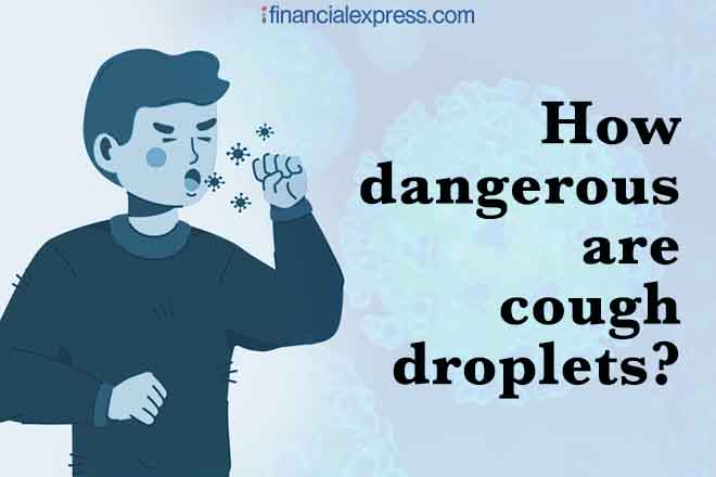 The cough droplets can travel for a distance of more than two metre.