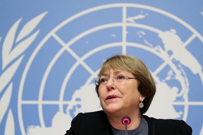 Bachelet urged countries to protect their most vulnerable citizens during the pandemic, including detainees, the poor, women and migrants. (Reuters)