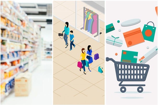 shopping malls. retail, consumer