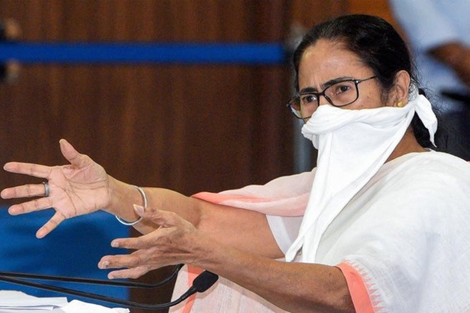 West Bengal CM Mamata Banerjee, face covered with a piece of cloth (PTI Photo) West Bengal CM Mamata Banerjee, face covered with a piece of cloth (PTI Photo)