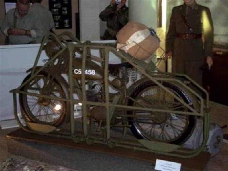 The first prototype ended up Royal Enfield getting an order from the War Department for 4,000 bikes. It was compact, lightweight and could be dropped safely from an aircraft in a cradle frame which earned it its name - 'Flying Flea'. Photo: royalenfieldflyingflea.weebly