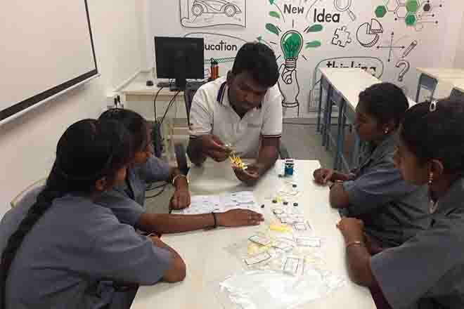 A Robotics STEP classroom session at Hosur