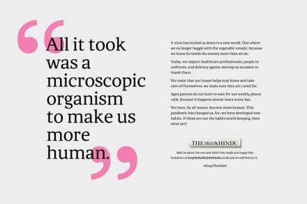 The campaign has been released across India through the print editions of The Hindu, as well as published on their social media pages along with a radio campaign The campaign has been released across India through the print editions of The Hindu, as well as published on their social media pages along with a radio campaign