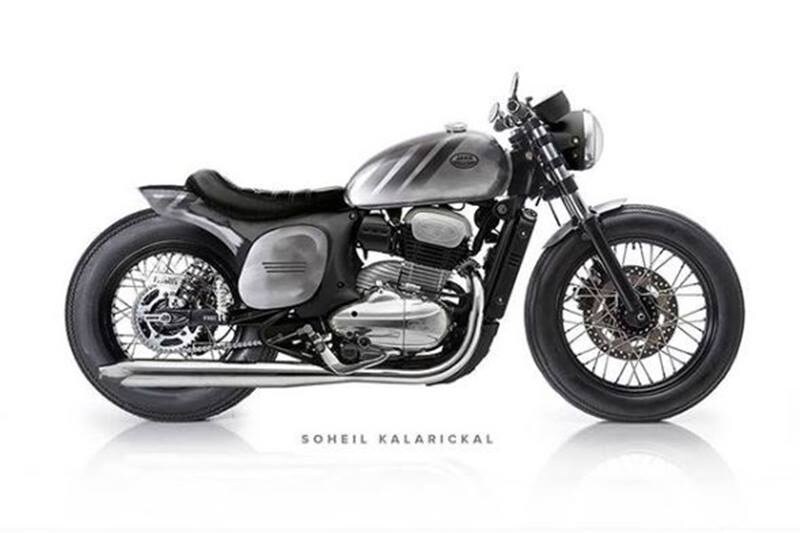 The cafe racer Jawa 42 is quite popular with Jawa's Instagram followers. Looking equally brilliant as the ADV and the scrambler, the cafe has a slow-slung custom seat, flat handlebar, dark paint job, chunky tyres and a minimal front fender.