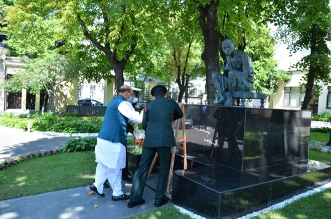 "Visited the Indian Embassy in Moscow today and paid my humble tributes to Mahatma Gandhi by laying a wreath at his statue," Singh tweeted on Tuesday. "Visited the Indian Embassy in Moscow today and paid my humble tributes to Mahatma Gandhi by laying a wreath at his statue," Singh tweeted on Tuesday.