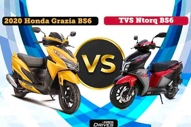 bs6 honda grzia vs tvs ntorq