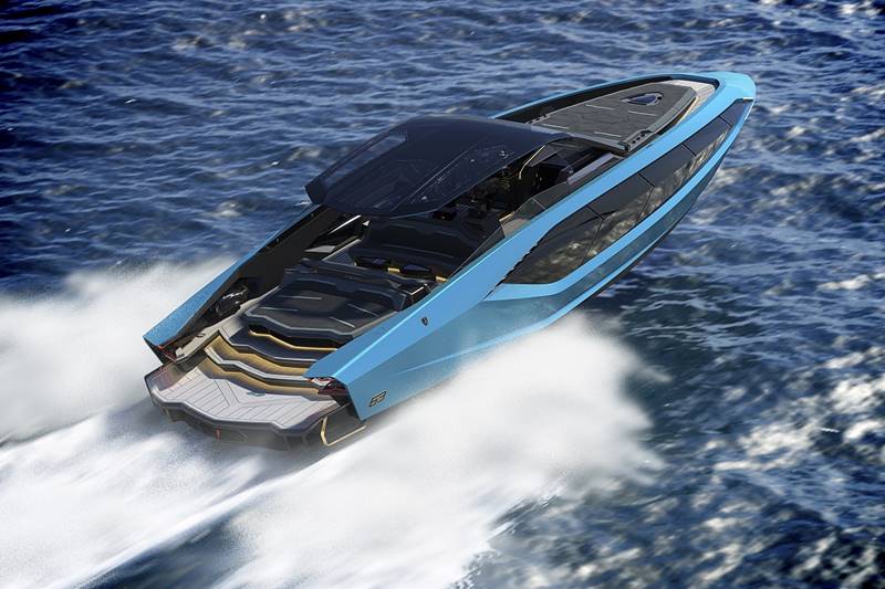 Automobili Lamborghini and The Italian Sea Group have lifted the curtain from a joint project called Tecnomar for Lamborghini 63' – a super luxury motor yacht with Lamborghini-style design. A limited edition in reference to Lamborghini’s 1963 foundation, the yacht is the result of several collaborative sessions of the two with contribution from Lamborghini’s Centro Stile and inspiration from Lamborghini Sián FKP 37, the first hybrid super sport Lambo.