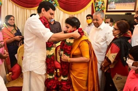 Pinarayi Vijayan's daughter Veena Vijayan marries Muhammad Riyas of DYFI. (Photo IE)