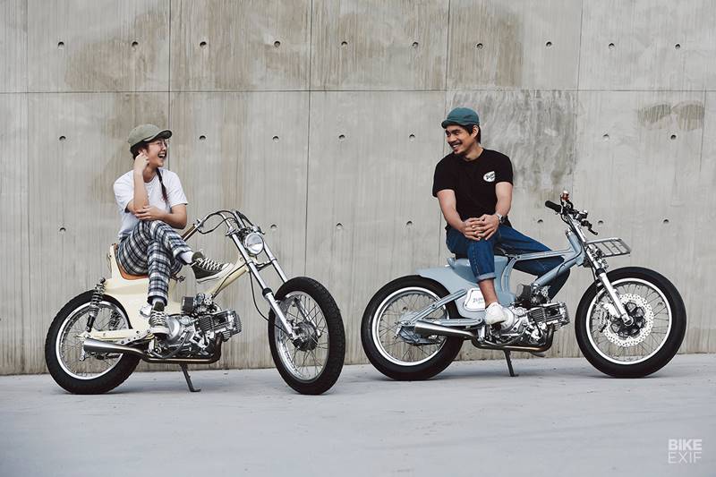 2LOUD picked a colour similar to Audi’s Nardo Grey to coat the bike in, right down to the hubs. These two have got to the most quirky scooter designs we've featured here and definitely instill a 'want one!' feeling. Read more about the American chopper-style Cub <a href="https://www.financialexpress.com/auto/gallery/american-chopper-honda-cub-bike-modifications-modified-bikes-bike-customisation/photos/1921230/"><strong>HERE</strong></a>