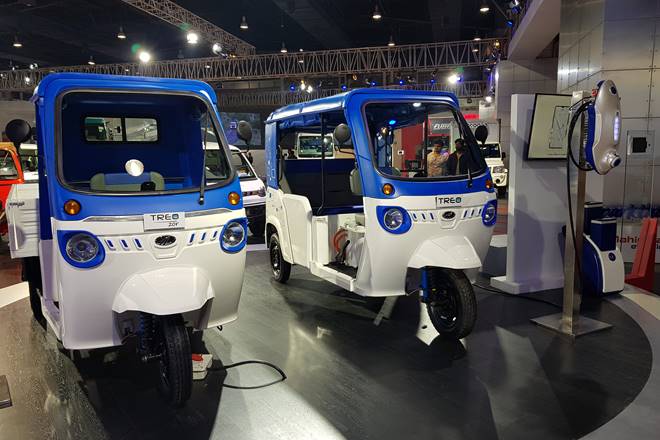 Mahindra Treo electric three-wheel last-mile connectivity vehicles (Image for representational purposes only)