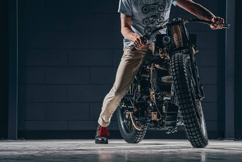 GDesign went for the swept-back bars, leather-wrapped grips and reverse levers and sprung solo saddle completing the classic broad tracker look. The black and gold paint job might work for you or it might not but one's things for sure, Giacomo Galbiati gave his full attention to this build spending six months in the garage.