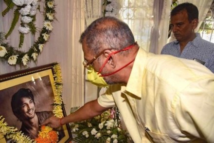 Patekar, who has come to Bihar to take part in a cultural function of CRPF at Mokamah (in Patna district), met the actors father K K Singh at Rajiv Nagar home in the state capital and paid floral tributes at the deceased portrait. (PTI)
