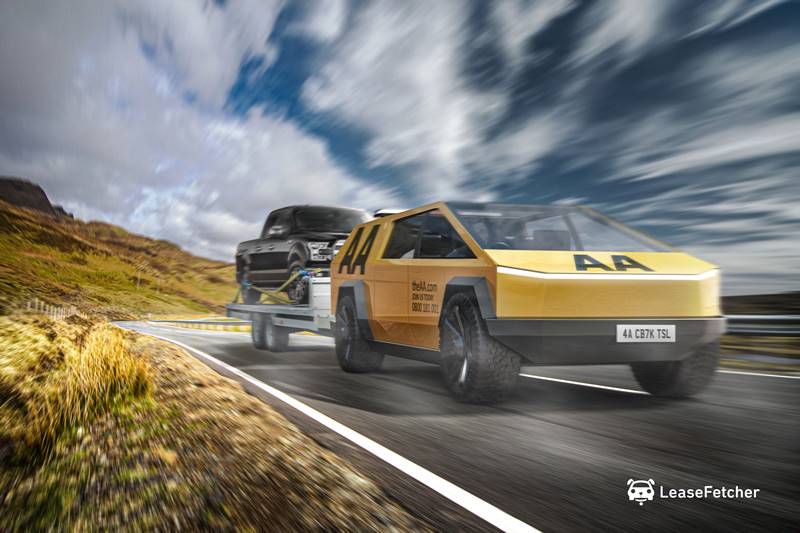 As Roadside Assistance: The towing capacity of the lowest variant is 3,400 kg, the mid variant can pull 4,530 kg and the top-trim tri-motor version can tow about 6,350 kg & has a battery range of 800 km. Heading out on the highway to assist a vehicle broken down far away from the city or to bring it back should be okay for the Cybertruck.