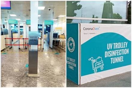 To disinfect trolleys after every use, two custom-designed UV tunnels have been created.