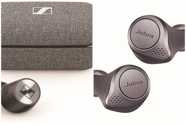 Both headsets have an excellent fit and do not fall off the ear—unlike the Apple Air Pods which does ever so often, at least for me.