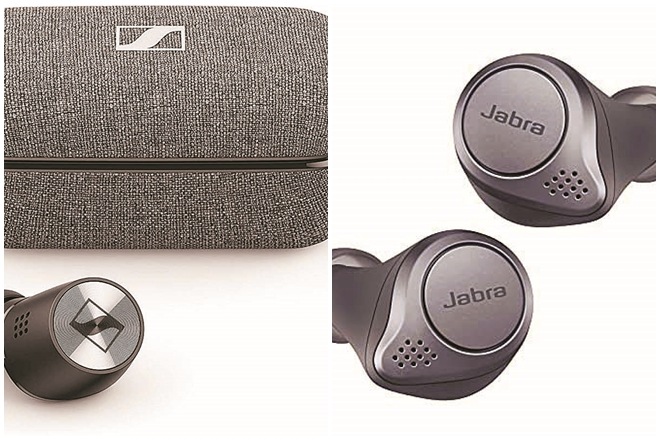 Both headsets have an excellent fit and do not fall off the ear—unlike the Apple Air Pods which does ever so often, at least for me.