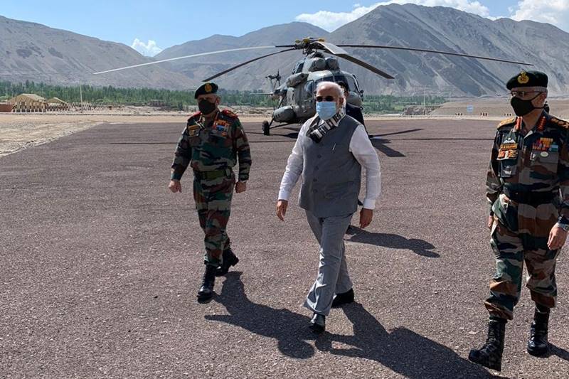 Modi in Ladakh, Narendra Modi, Modi in Ladakh pics, CDS Bipin Rawat, Ladakh leh, India China news latest updates