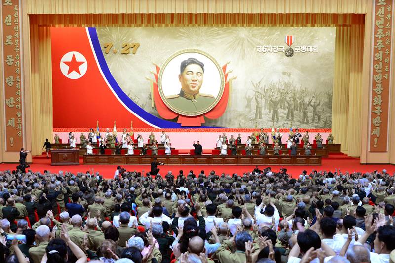 North Korea War Anniversary, North Korea, North Korea leader Kim Jong Un, Day of Victory in the Great Fatherland Liberation War, Korean War armistice, Paektusan, commemorative pistols, kim images