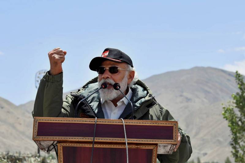 Ladakh: Prime Minister Narendra Modi speaks during his visit to Nimu forward post in Ladakh. (PTI Photo)