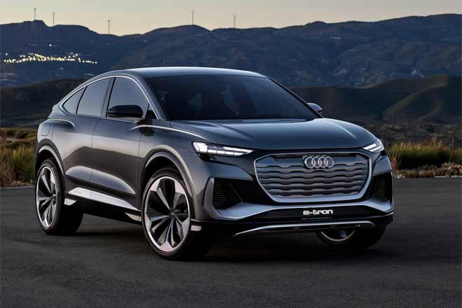 2020 Audi Q4 Sportback e-tron concept electric SUV coupe to offer 450 km range