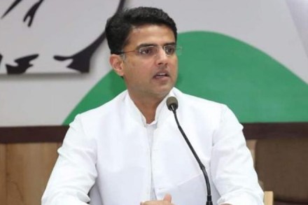 Sachin Pilot's posters back at Congress' office in Jaipur. (File pic) Sachin Pilot's posters back at Congress' office in Jaipur. (File pic)