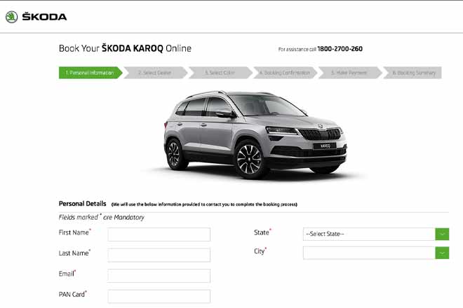 Now buy a new Skoda Rapid, Karoq online with Skoda Contactless Programme