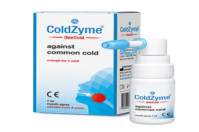 The company said the mouth spray can form a barrier in the oral cavity which is usually against the common cold. The company said the mouth spray can form a barrier in the oral cavity which is usually against the common cold.