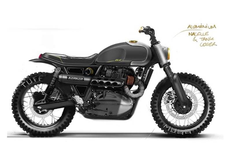 This one is a badass-looking Scrambler concept that shouts out loud aggression and appeal. All finished in grey, the bike gets knobby tyres fitted at both ends. Also, there is a raised up exhaust set up that looks astonishing, just like the ones that you must have seen on the Scramblers from Ducati and Triumph. (Image source: The Bike Shed - Facebook)