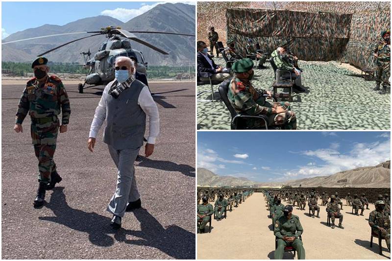Modi in Ladakh, Narendra Modi, Modi in Ladakh pics, CDS Bipin Rawat, Ladakh leh, India China news latest updates