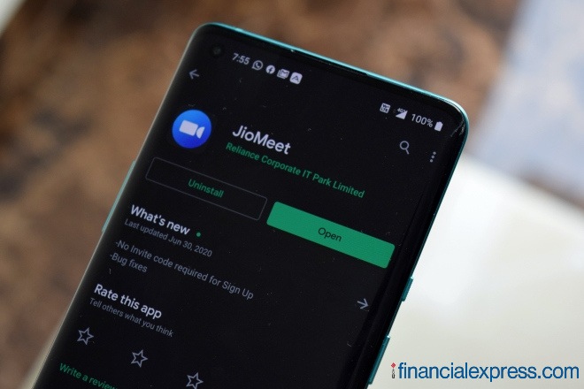 Jio Meet is free to use and it is also made in India. (Photo credit: Saurabh Singh/Financial Express)