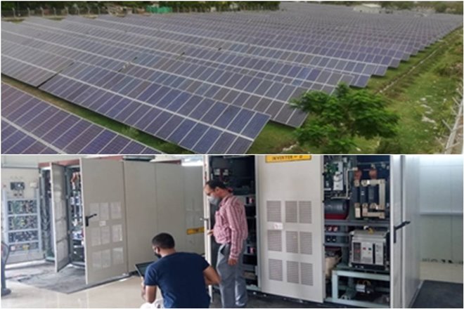 The pilot project of 1.7 mega watt solar power plant has been set up by Indian Railways in collaboration with Bharat Heavy Electrical Limited (BHEL). The pilot project of 1.7 mega watt solar power plant has been set up by Indian Railways in collaboration with Bharat Heavy Electrical Limited (BHEL).