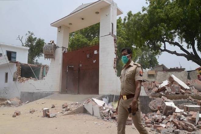 kanpur shootout, kanpur encounter, vikash dubey, gangster vikas dubey, vikas dubey house, vikash dubey house demolished kanpur shootout, kanpur encounter, vikash dubey, gangster vikas dubey, vikas dubey house, vikash dubey house demolished