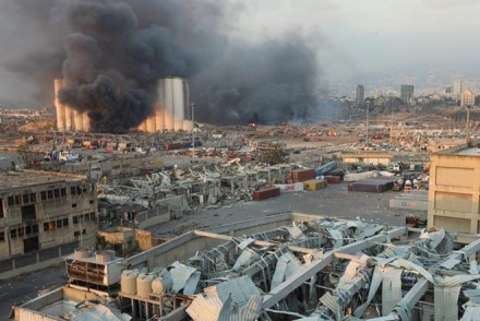 But the compound itself typically doesn't detonate on its own and requires another ignition source. That likely came from a fire that engulfed what initially appeared to be fireworks that were stored at the port.