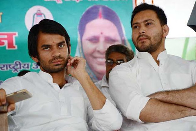 Tej Pratap Yadav and Tejashwi Yadav. (file) Tej Pratap Yadav and Tejashwi Yadav. (file)