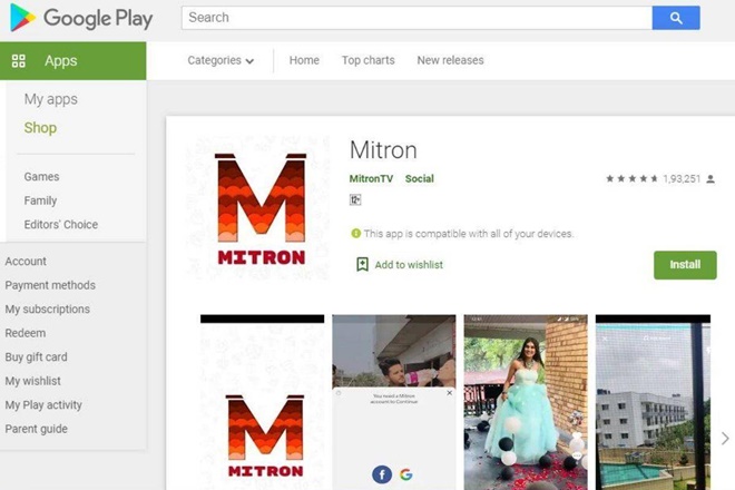 Mitron has recorded over 3.3 crore downloads with sudden growth coming after the government banned Chinese mobile applications, including Tiktok and Likee. Mitron has recorded over 3.3 crore downloads with sudden growth coming after the government banned Chinese mobile applications, including Tiktok and Likee.