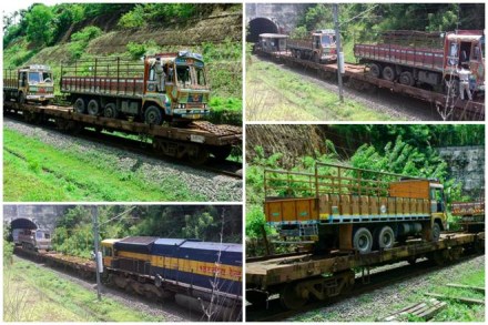 Indian Railways has conducted the trial of RO-RO service (Roll on – Roll off service) in the Tokur - Shoranur section. Indian Railways has conducted the trial of RO-RO service (Roll on – Roll off service) in the Tokur - Shoranur section.