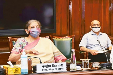 Finance Minister Nirmala Sitharaman at the 41st GST Council meeting in New Delhi (PTI photo) Finance Minister Nirmala Sitharaman at the 41st GST Council meeting in New Delhi (PTI photo)