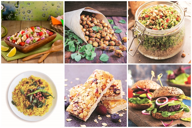 Many local and branded makers have introduced products like roasted grains as nutritional options in the 'easy snack' category. Many local and branded makers have introduced products like roasted grains as nutritional options in the 'easy snack' category.