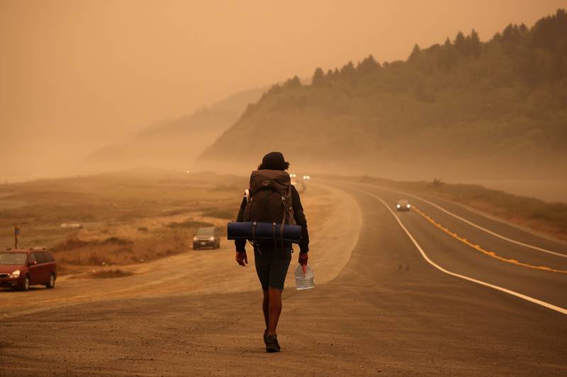 Wildfires, California, Wildfires in California, California wildfire, orange sky, San Francisco