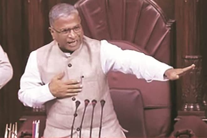 NDA candidate Harivansh Narayan Singh has filed his nomination for post of deputy chairman of the Rajya Sabha 