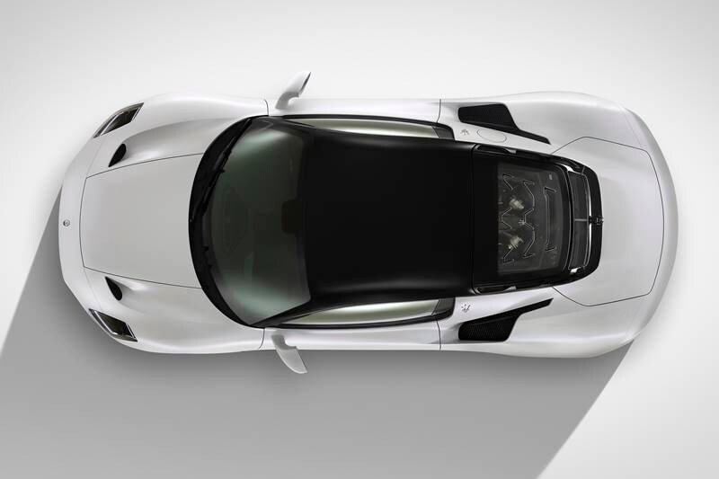The MC20 is an extremely lightweight car under 1,500 kg (kerb weight) that helps amount to a best in class in weight to power ratio of 2.33 kg/hp. Nettuno is the MC20's twin turbo V6, which the Trident's MTC (Maserati Twin Combustion) technology.