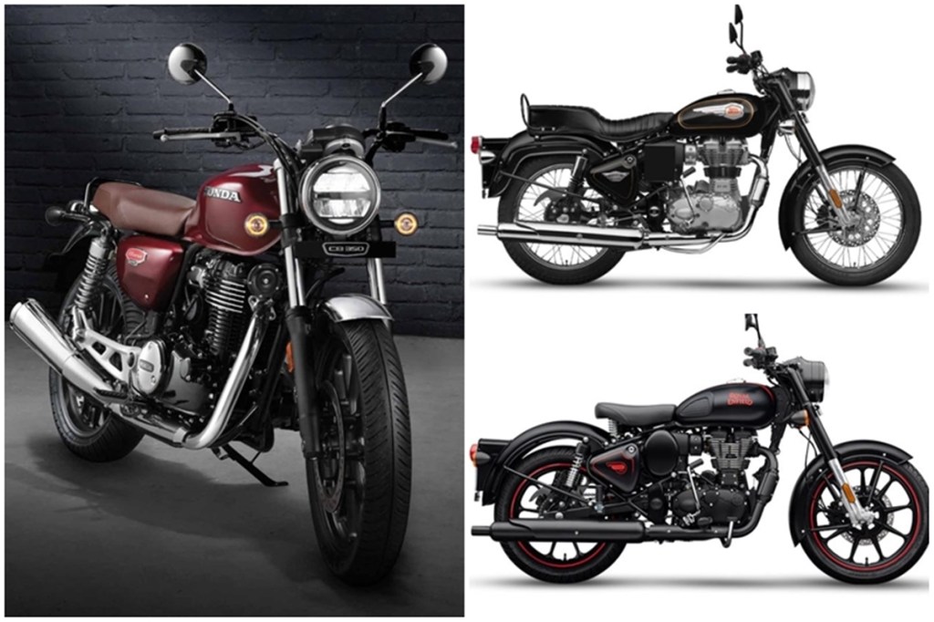honda cb350, royal enfield classic 350