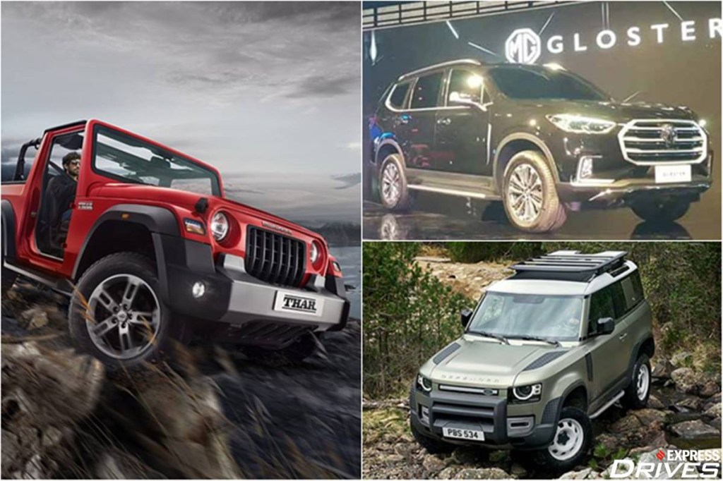 Off-road oriented SUVs launching in Oct 2020: Mahindra Thar, LR Defender, MG Gloster and more