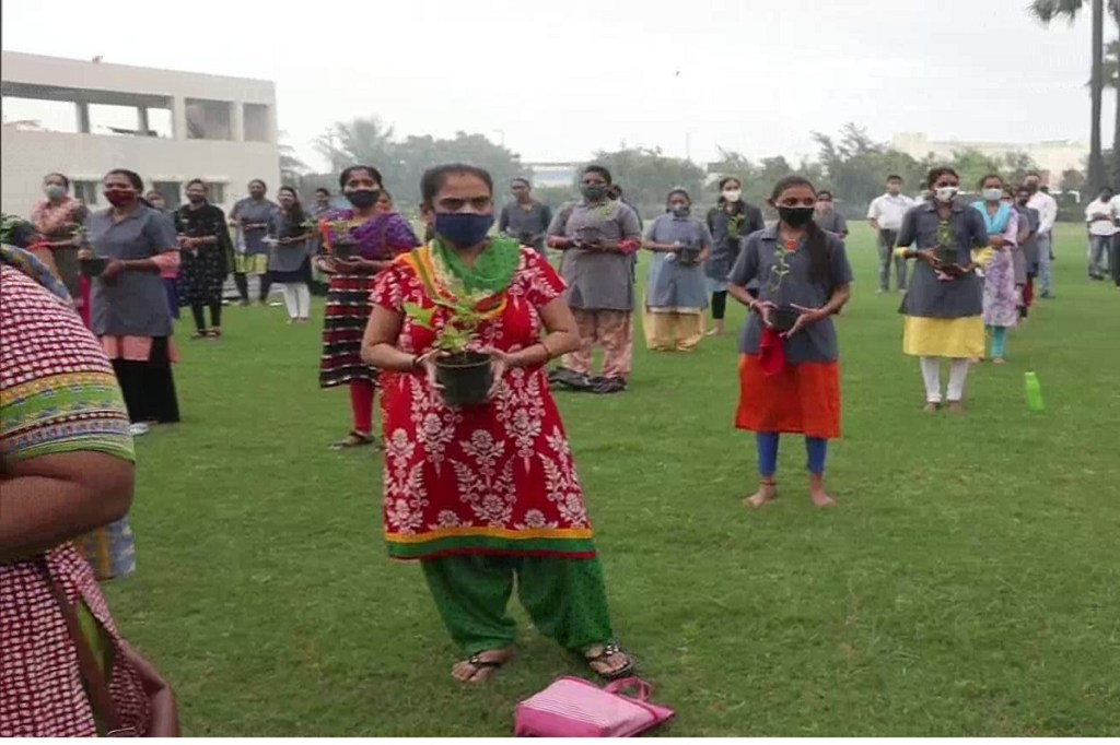 The government officials are certain that by September 16, they will succeed in planting 70,000 saplings. Image: ANI