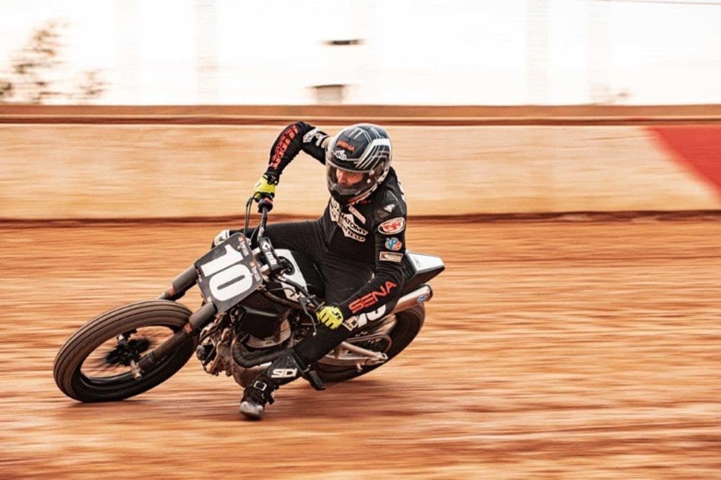 royal enfield twins ft american flat track race