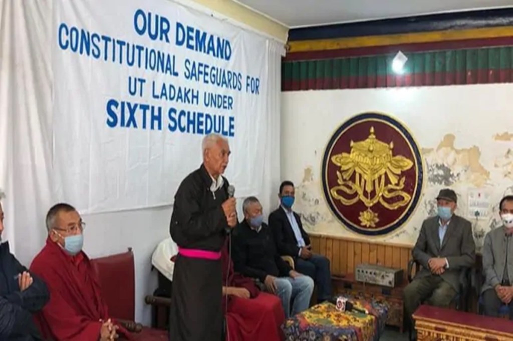 People's Movement for the 6th schedule for Ladakh held a meeting on Tuesday. (Pic: Facebook)