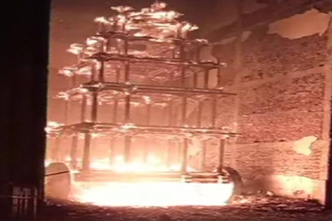 Lakshmi Narasimha Swamy temple fire. (file pic) Lakshmi Narasimha Swamy temple fire. (file pic)