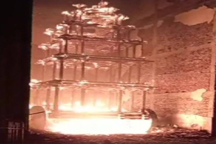 Lakshmi Narasimha Swamy temple fire. (file pic) Lakshmi Narasimha Swamy temple fire. (file pic)