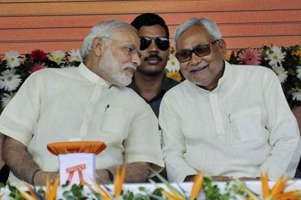 The BJP-JD(U) combine is pitted against the grand alliance of the RJD, the Congress and Left parties.
